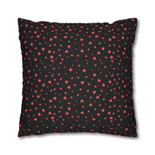 Load image into Gallery viewer, Pink, White and Black Hearts Pillow Case, Valentine's Day Decor. Pillow not included. 513g