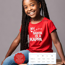 Load image into Gallery viewer, My Santa Is A Kappa Kids Shirt. Kappa Kid Christmas Holiday Shirt - 520a
