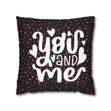 Load image into Gallery viewer, Pink, White and Black Hearts Pillow Case, Valentine's Day Decor. Pillow not included. 513g