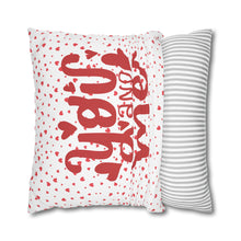 Load image into Gallery viewer, Red and White Hearts Pillow Case, Valentine's Day Decor. Pillow not included. 513h