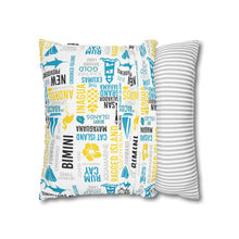 Load image into Gallery viewer, Islands of The Bahamas Pillow Cover - Does not include pillow.