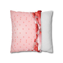 Load image into Gallery viewer, Red, White and Pink Hearts Pillow Case, Valentine's Day Decor. Pillow not included. 513c