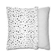Load image into Gallery viewer, Red, White and Black Hearts Pillow Case, Valentine's Day Decor. Pillow not included. 513e