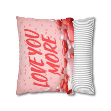 Load image into Gallery viewer, Red, White and Pink Hearts Pillow Case, Valentine's Day Decor. Pillow not included. 513c