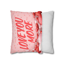 Load image into Gallery viewer, Red, White and Pink Hearts Pillow Case, Valentine's Day Decor. Pillow not included. 513c