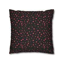 Load image into Gallery viewer, Pink, White and Black Hearts Pillow Case, Valentine's Day Decor. Pillow not included. 513g