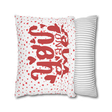 Load image into Gallery viewer, Red and White Hearts Pillow Case, Valentine's Day Decor. Pillow not included. 513h