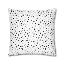 Load image into Gallery viewer, Red, White and Black Hearts Pillow Case, Valentine's Day Decor. Pillow not included. 513f