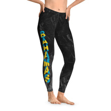 Load image into Gallery viewer, Bahamas Flag Inspired Stretchy Leggings - 352c
