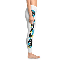 Load image into Gallery viewer, Bahamas Flag Inspired Stretchy Leggings - 352b