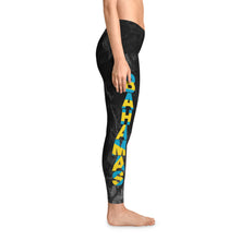 Load image into Gallery viewer, Bahamas Flag Inspired Stretchy Leggings - 352c