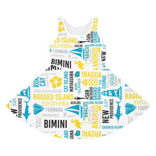 Load image into Gallery viewer, Islands of The Bahamas Girls' Sleeveless Sundress - 354e