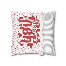 Load image into Gallery viewer, Red and White Hearts Pillow Case, Valentine's Day Decor. Pillow not included. 513h