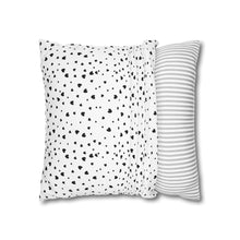 Load image into Gallery viewer, Red, White and Black Hearts Pillow Case, Valentine's Day Decor. Pillow not included. 513e