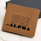 Gift for Alpha Son, Leather Wallet, To My Son, Birthday Gift for Son, Gift from Mom to Son - 490a
