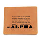 Gift for Alpha Son, Leather Wallet, To My Son, Birthday Gift for Son, Gift from Mom to Son - 490b