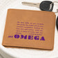 Gift for Omega Son, Leather Wallet, To My Son, Birthday Gift for Son, Gift from Mom to Son - 489b