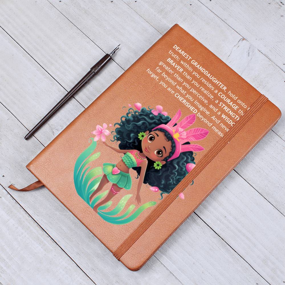 To my Granddaughter Keepsake Journal, Leather Notebook Gift for Granddaughter, Birthday Gift for Granddaughter, Personalized Journal 465d