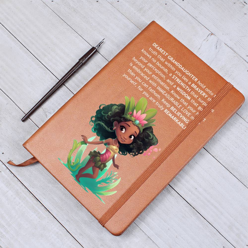 To my Granddaughter Keepsake Journal, Leather Notebook Gift for Granddaughter, Birthday Gift for Granddaughter, Personalized Journal 465b