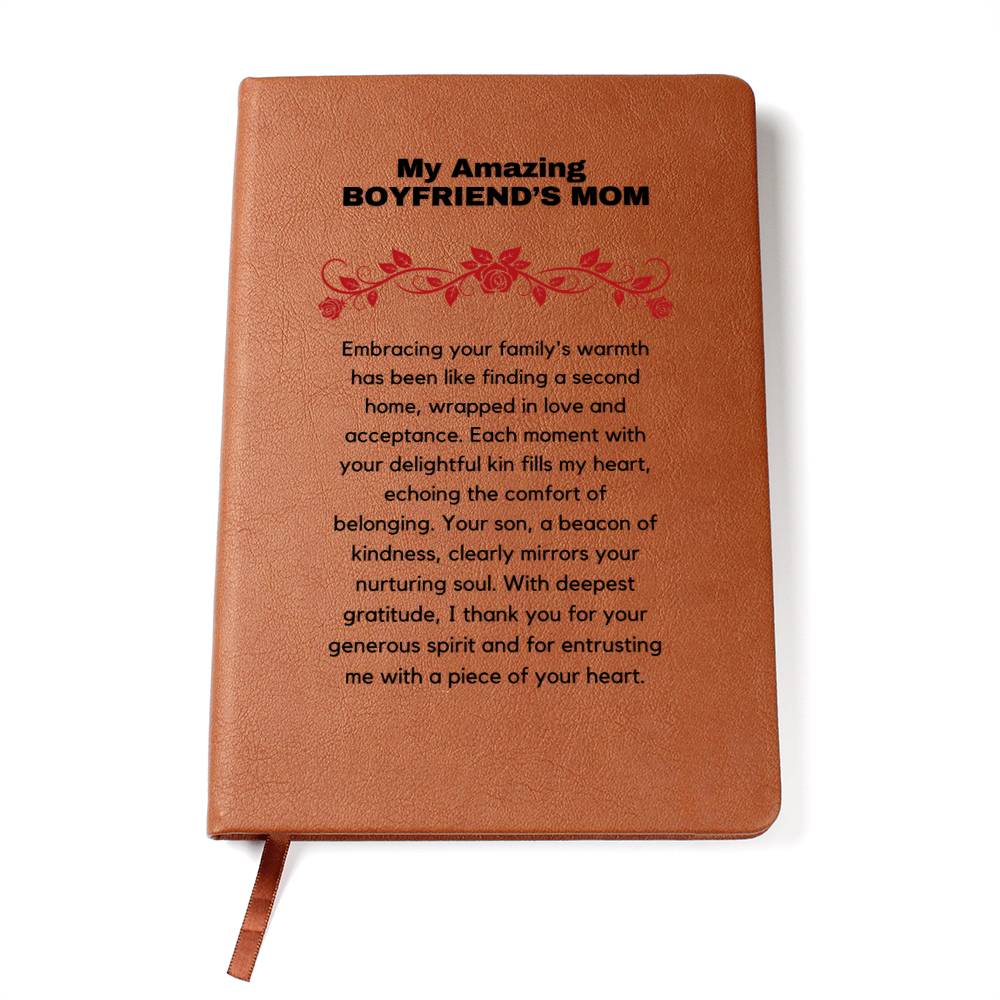 Boyfriend's Mom Gift, Leather Journal - 524d