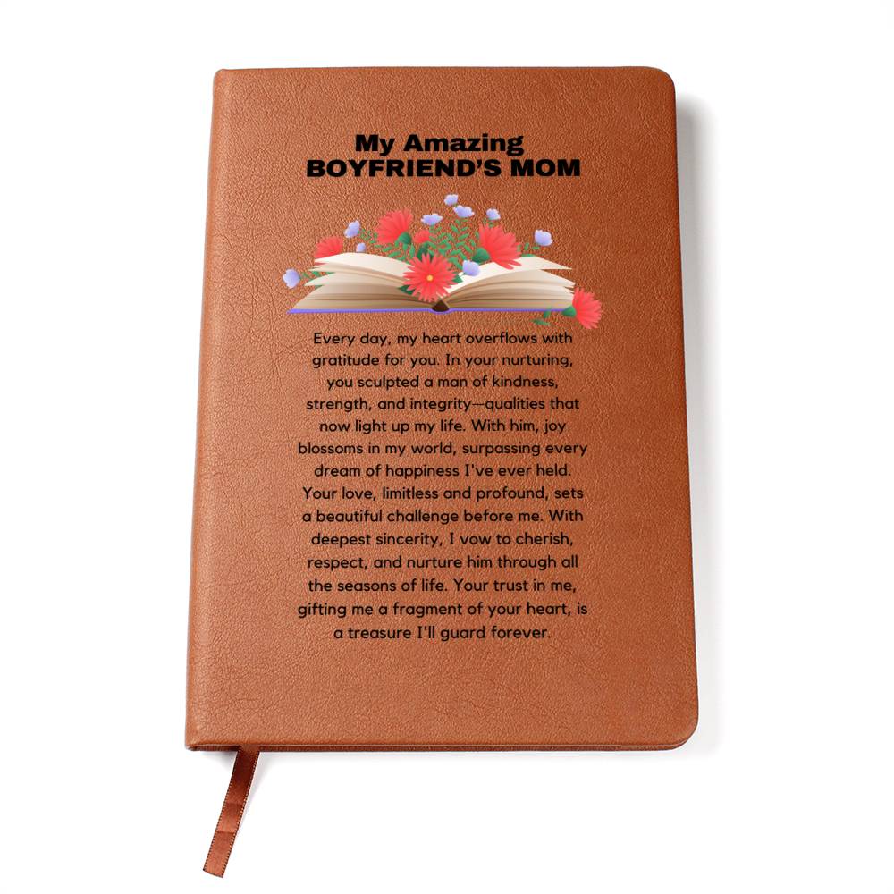 Boyfriend's Mom Gift, Leather Journal - 524c