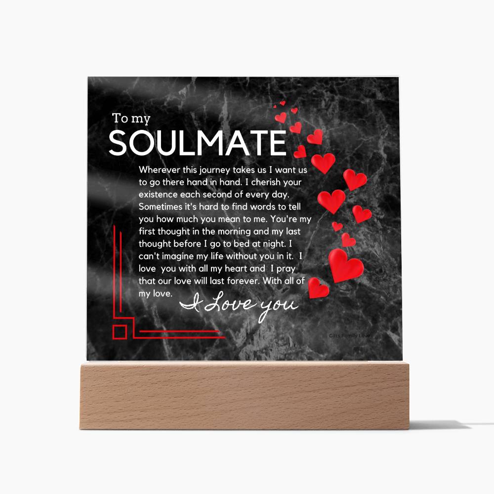 Gift for Soulmate, Birthday Gift for Husband, Romantic Gift for Soulmate, BirthDay Gift for Soulmate, Acrylic Plaque - 461c