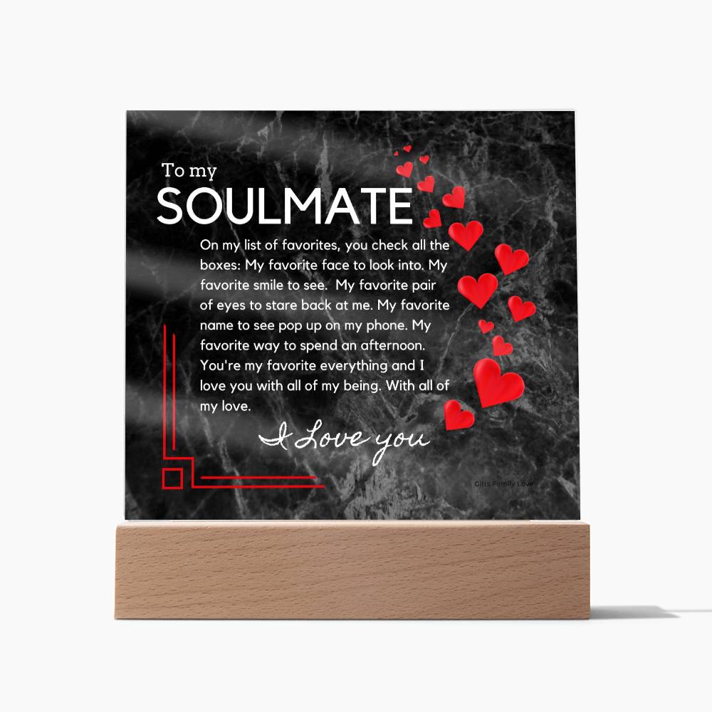 Gift for Soulmate, Birthday Gift for Husband, Romantic Gift for Soulmate, BirthDay Gift for Soulmate, Acrylic Plaque - 461d