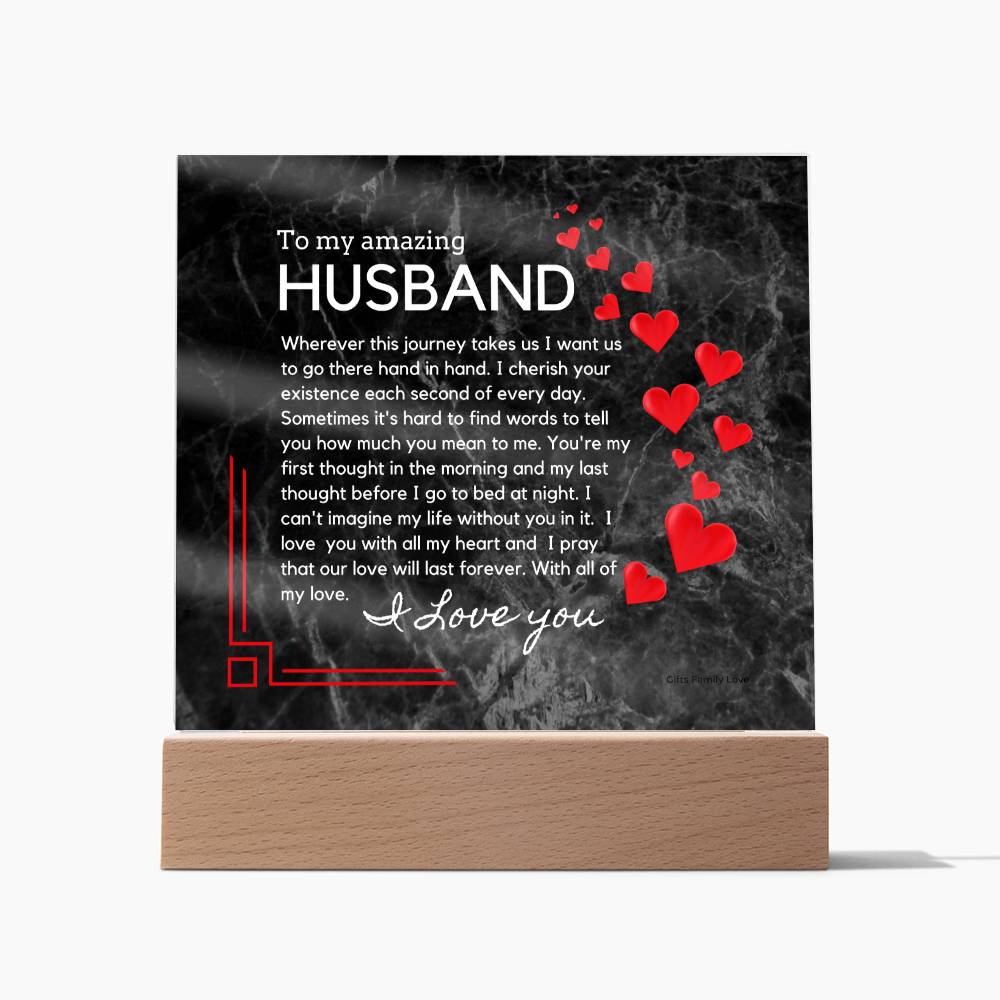 Gift for Husband, Birthday Gift for Husband, Anniversary Gift for Husband, Father's Day Gift for Husband, Acrylic Plaque - 460c