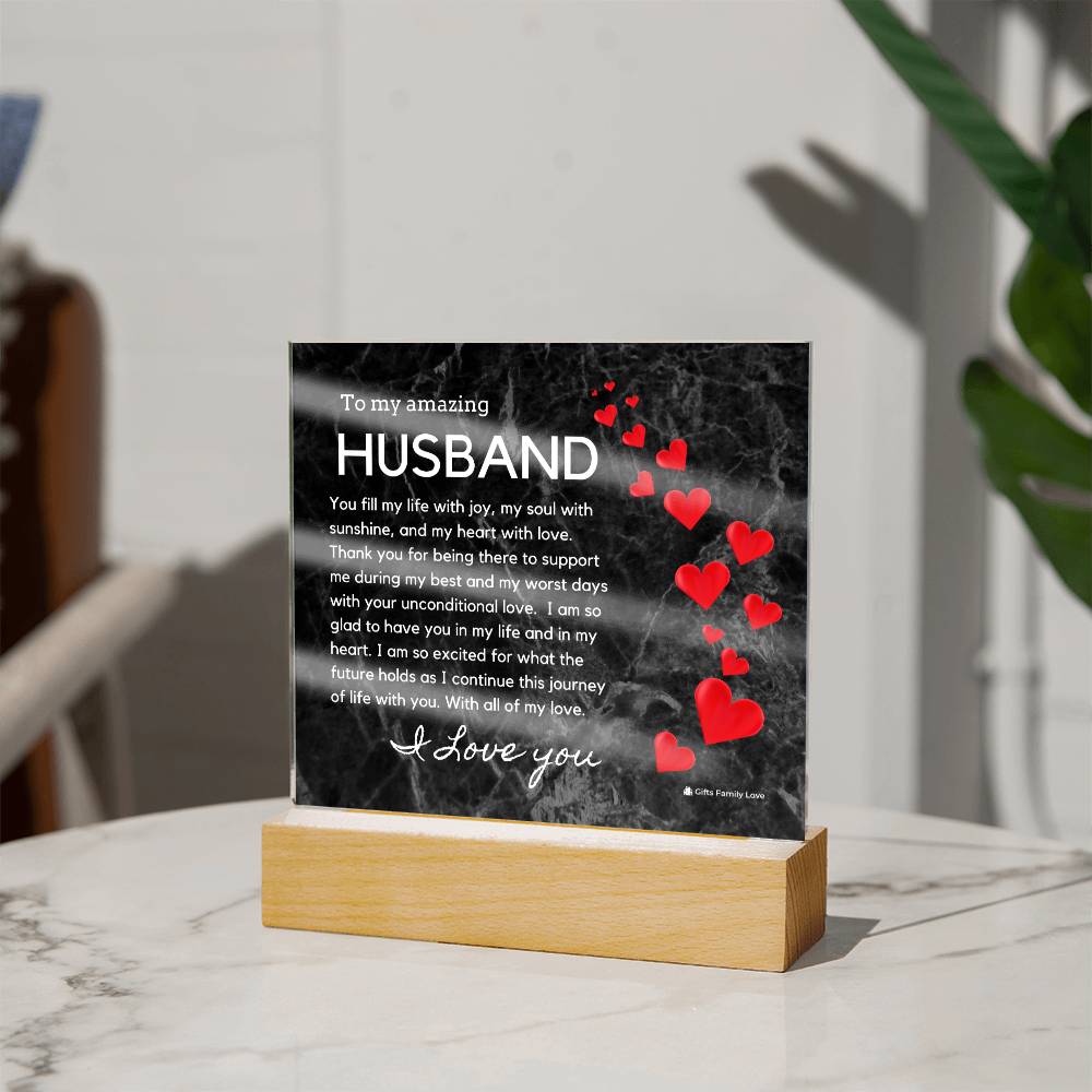 Gift for Husband, Birthday Gift for Husband, Anniversary Gift for Husband, Father's Day Gift for Husband, Acrylic Plaque - 460a