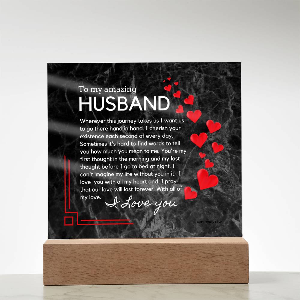 Gift for Husband, Birthday Gift for Husband, Anniversary Gift for Husband, Father's Day Gift for Husband, Acrylic Plaque - 460c