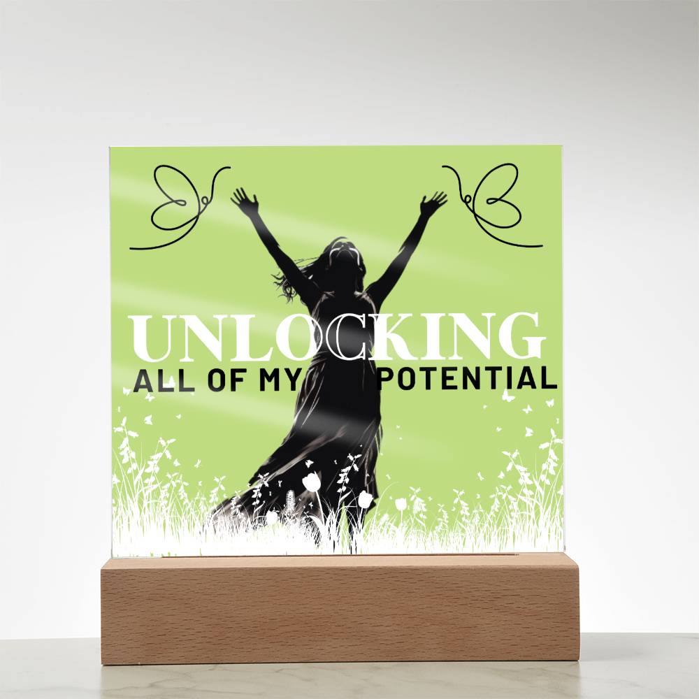 Anxiety Relief Empowering Acrylic Plaque, Self-Love Gift - 513d