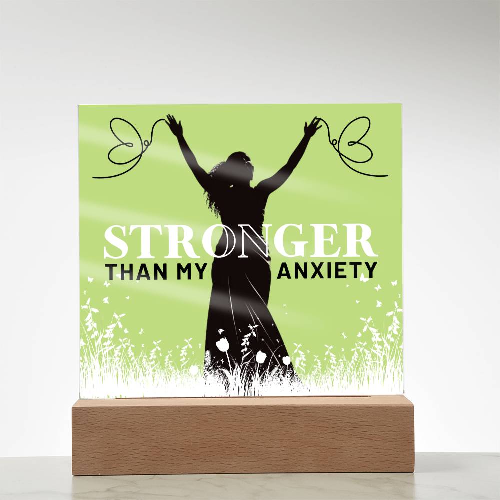 Anxiety Relief Empowering Acrylic Plaque, Self-Love Gift - 513a