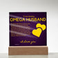 Gift for Omega Husband, Birthday Gift for Husband, Anniversary Gift for Omega Father's Day Gift for Omega Husband, Acrylic Plaque - 438a