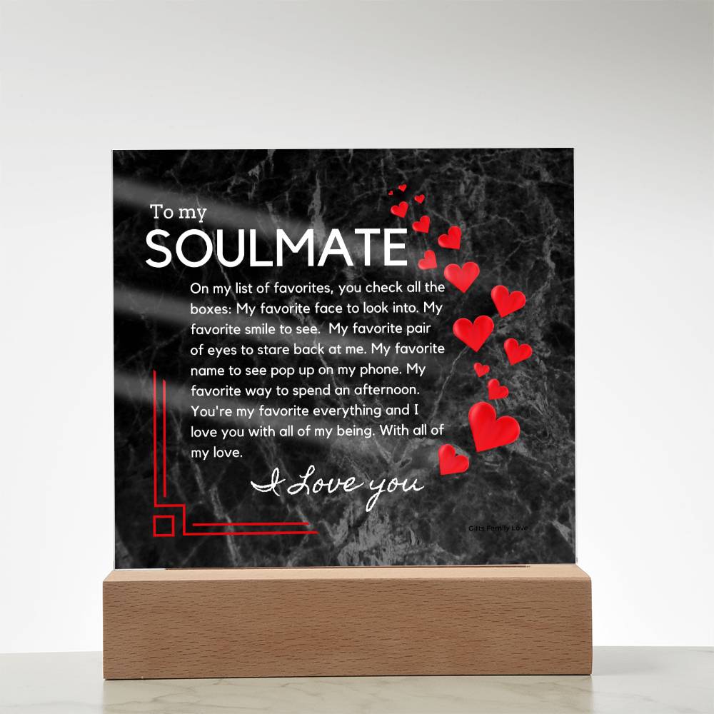 Gift for Soulmate, Birthday Gift for Husband, Romantic Gift for Soulmate, BirthDay Gift for Soulmate, Acrylic Plaque - 461d