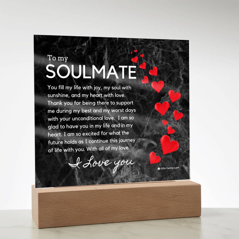 Gift for Soulmate, Birthday Gift for Husband, Romantic Gift for Soulmate, BirthDay Gift for Soulmate, Acrylic Plaque - 461a