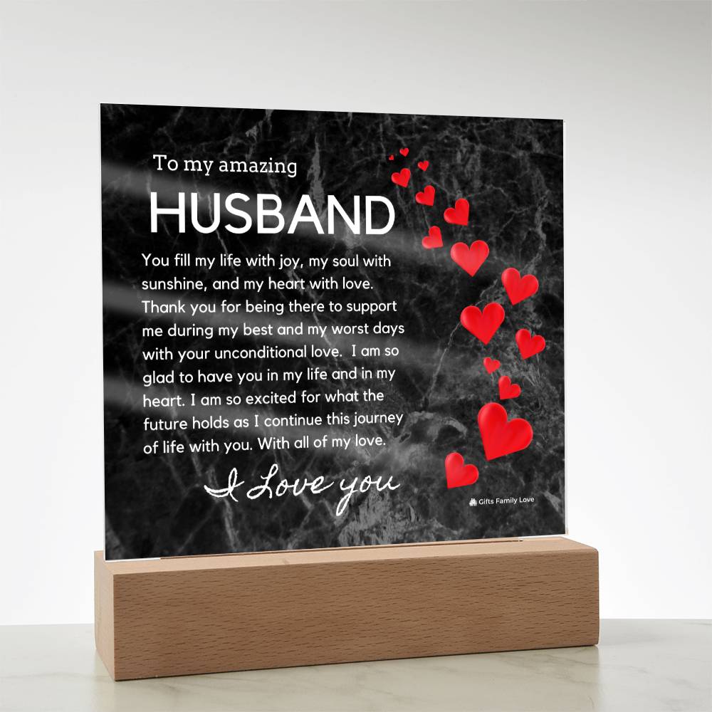 Gift for Husband, Birthday Gift for Husband, Anniversary Gift for Husband, Father's Day Gift for Husband, Acrylic Plaque - 460a