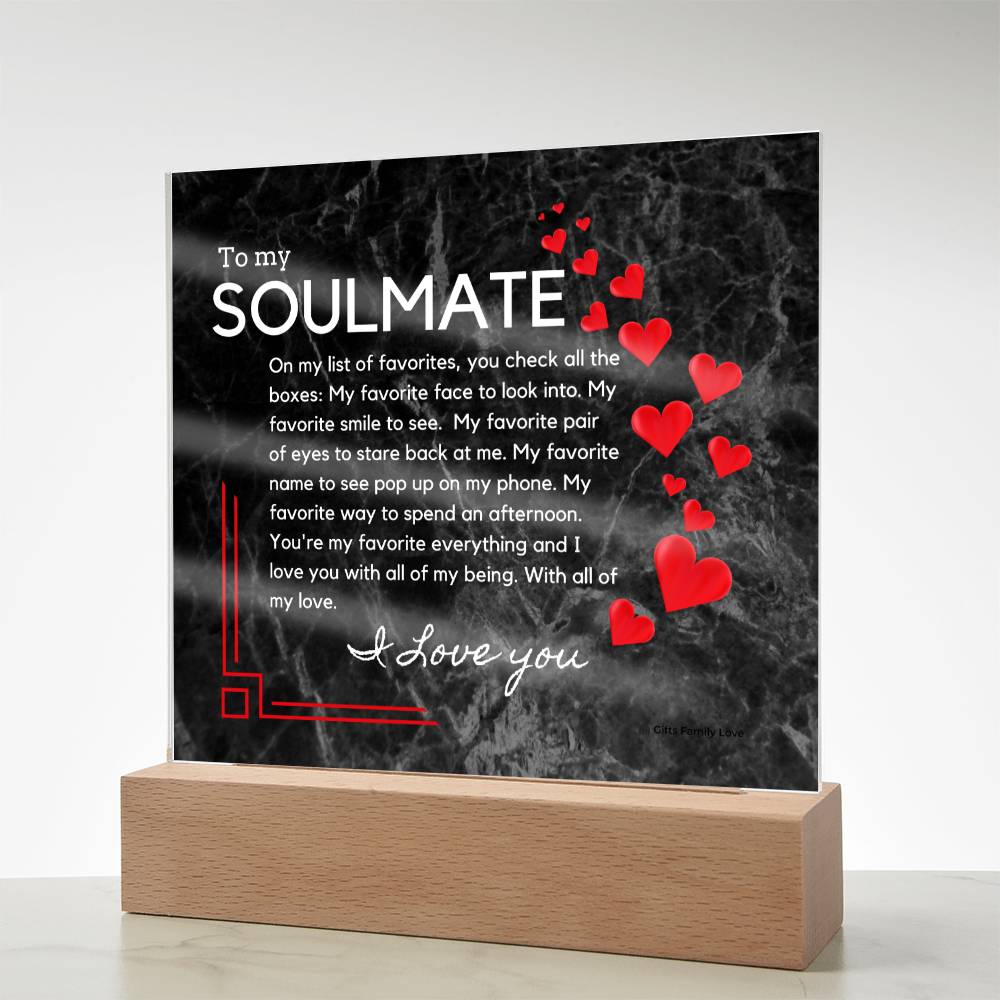 Gift for Soulmate, Birthday Gift for Husband, Romantic Gift for Soulmate, BirthDay Gift for Soulmate, Acrylic Plaque - 461d