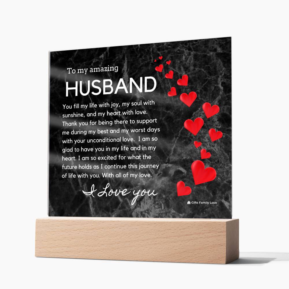 Gift for Husband, Birthday Gift for Husband, Anniversary Gift for Husband, Father's Day Gift for Husband, Acrylic Plaque - 460a