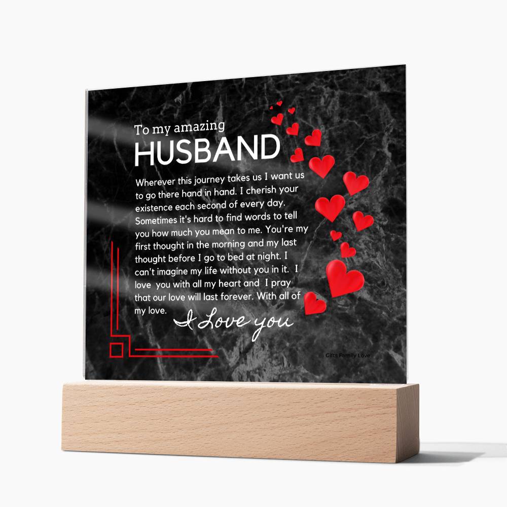 Gift for Husband, Birthday Gift for Husband, Anniversary Gift for Husband, Father's Day Gift for Husband, Acrylic Plaque - 460c