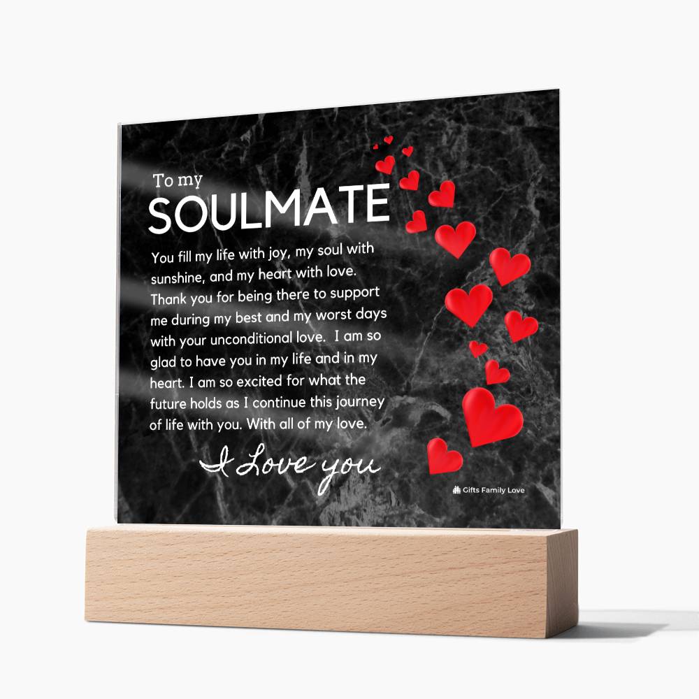 Gift for Soulmate, Birthday Gift for Husband, Romantic Gift for Soulmate, BirthDay Gift for Soulmate, Acrylic Plaque - 461a