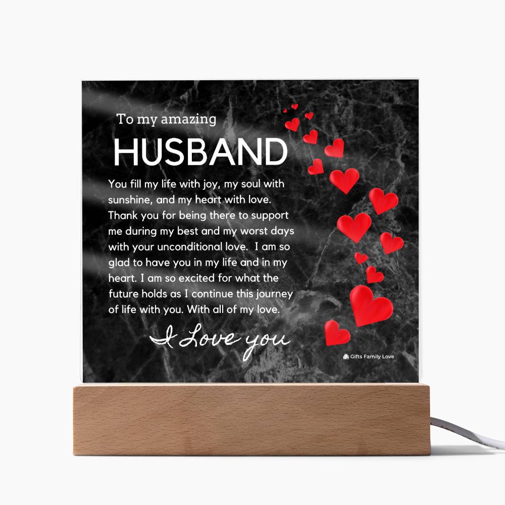 Gift for Husband, Birthday Gift for Husband, Anniversary Gift for Husband, Father's Day Gift for Husband, Acrylic Plaque - 460a