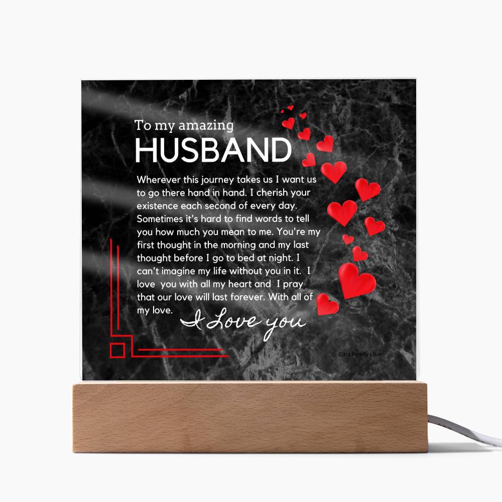 Gift for Husband, Birthday Gift for Husband, Anniversary Gift for Husband, Father's Day Gift for Husband, Acrylic Plaque - 460c