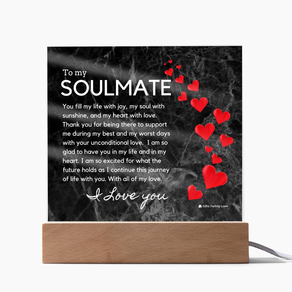 Gift for Soulmate, Birthday Gift for Husband, Romantic Gift for Soulmate, BirthDay Gift for Soulmate, Acrylic Plaque - 461a
