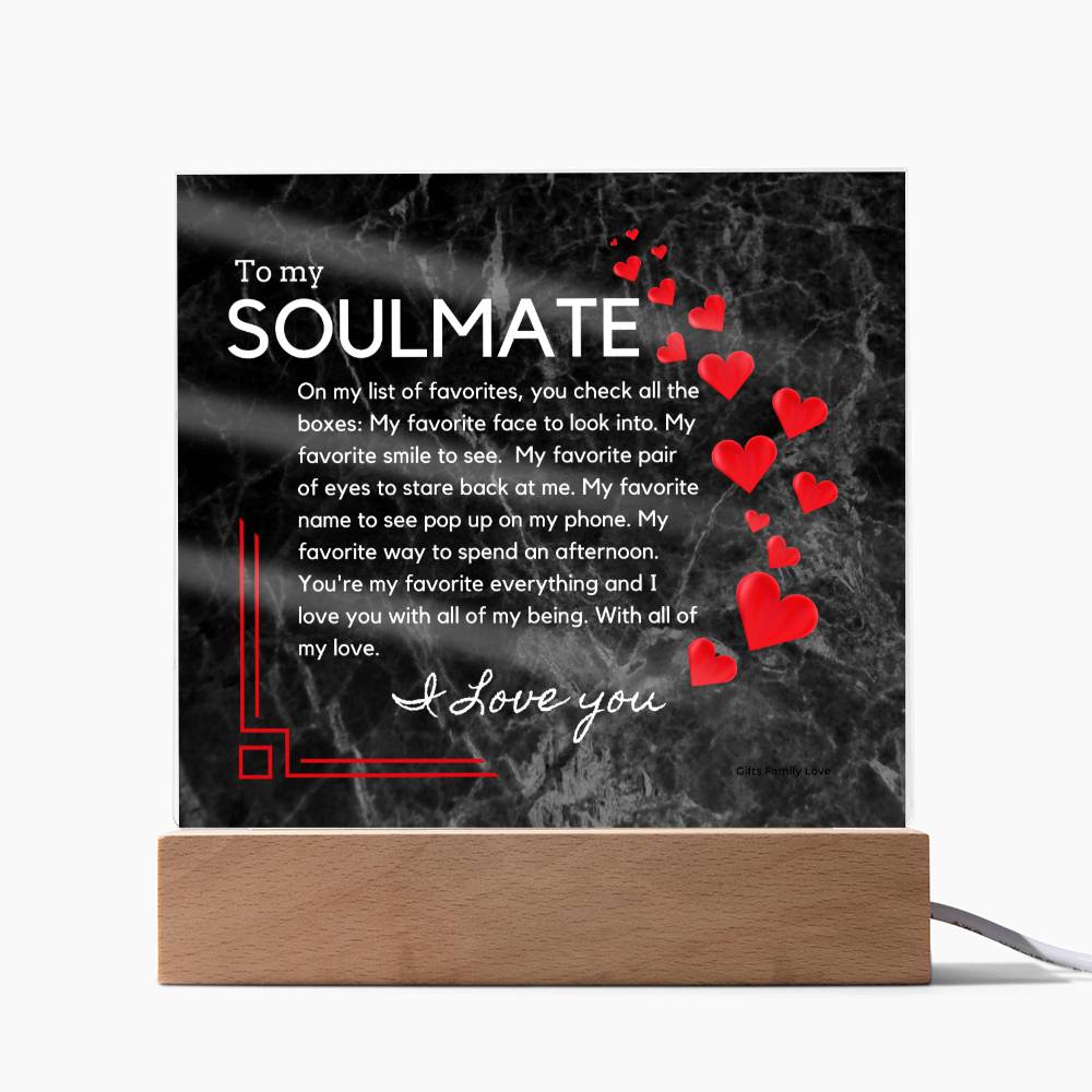 Gift for Soulmate, Birthday Gift for Husband, Romantic Gift for Soulmate, BirthDay Gift for Soulmate, Acrylic Plaque - 461d