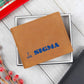 Gift for Sigma Husband, Gift for Sigma Son, Birthday Gift for Boyfriend, Anniversary Gift for Him, Leather Wallet for Sigma Man - 476b