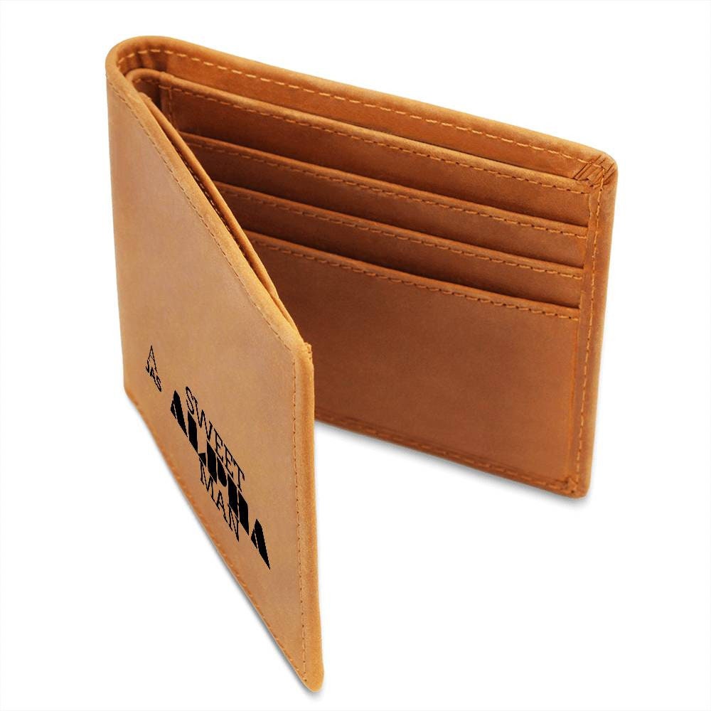 Gift for Alpha Husband, Birthday Gift for Boyfriend, Anniversary Gift for Him, Leather Wallet for Alpha Man - 478a