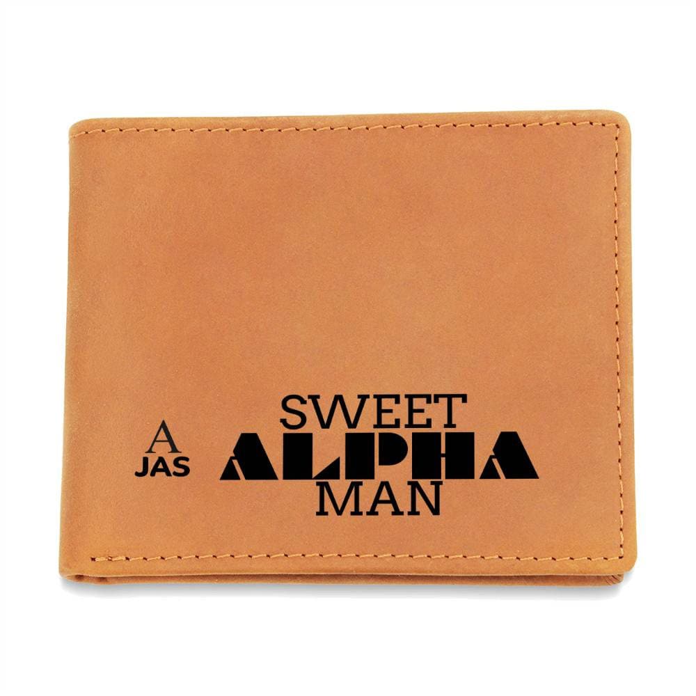 Gift for Alpha Husband, Birthday Gift for Boyfriend, Anniversary Gift for Him, Leather Wallet for Alpha Man - 478a