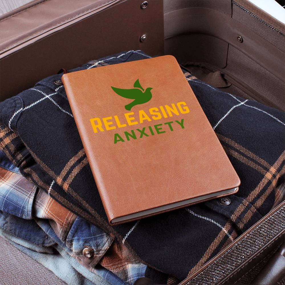 The Mindful Leather Journal for Anxiety Warriors. Journal to Help with Anxiety. - 502c