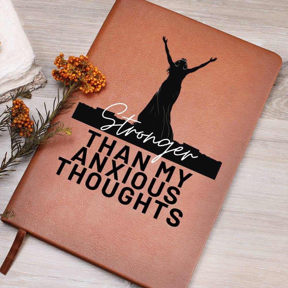 The Mindful Leather Journal for Anxiety Warriors. Journal to Help with Anxiety. - 502b