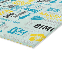 Load image into Gallery viewer, Islands of The Bahamas Glass Cutting Board - 430a